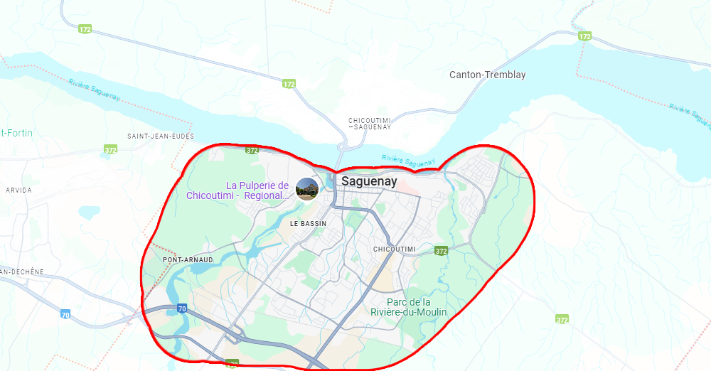 Secteur urbain de Chicoutimi - Zone d'analyse ImmoLab